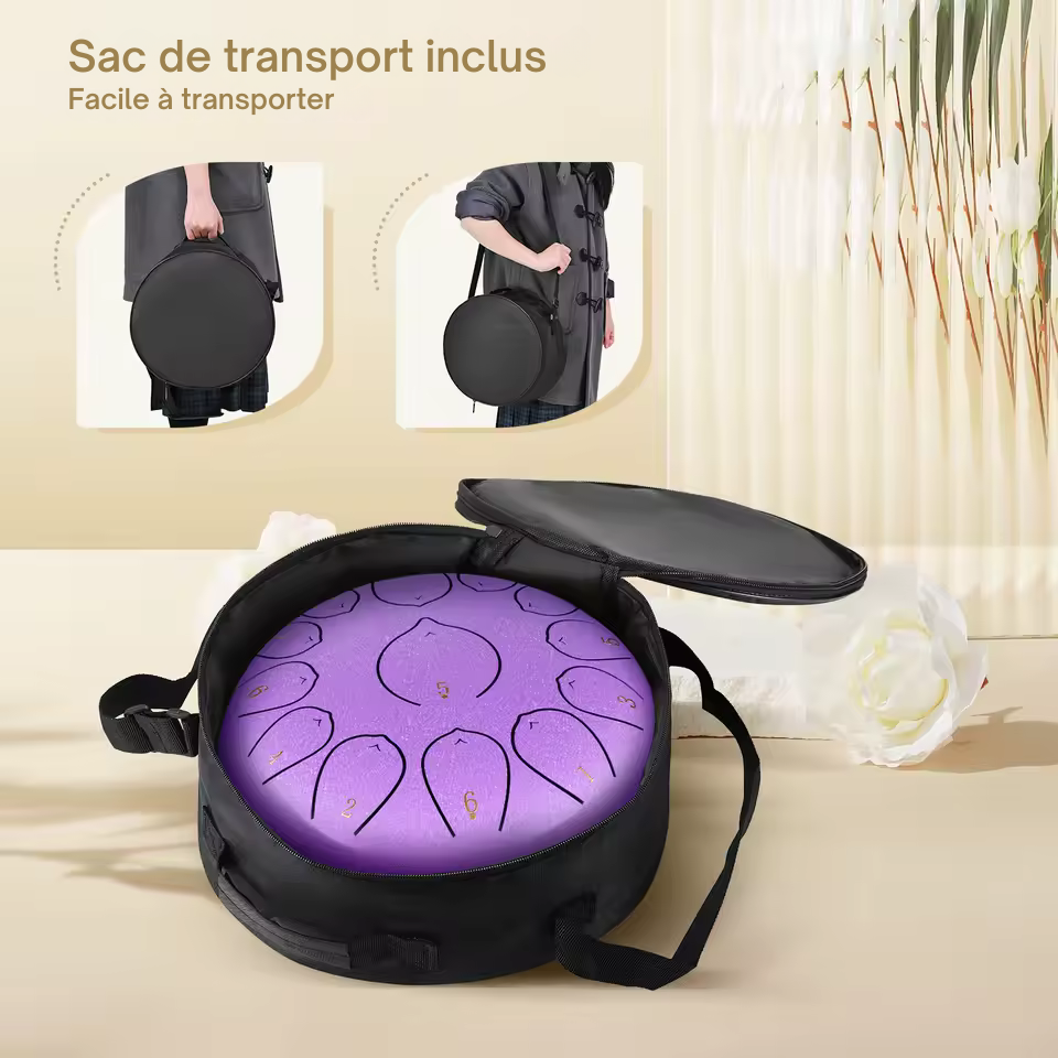 Tongue Drum 12 pouces 13 notes – PACK COMPLET