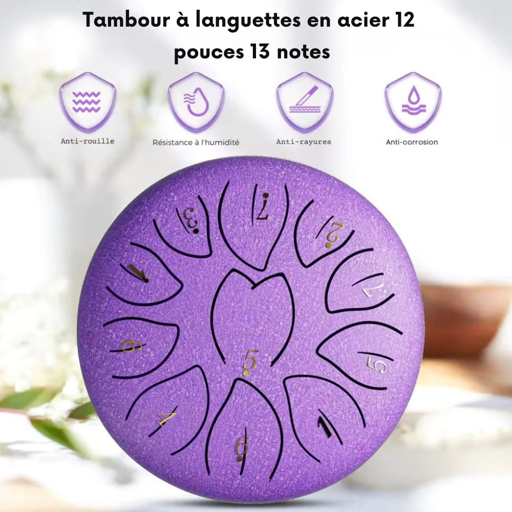 Tongue Drum 12 pouces 13 notes – PACK COMPLET
